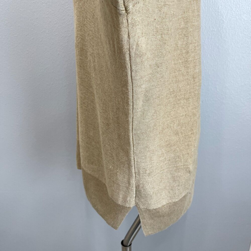 Polo‎ Ralph Lauren Women's V-Neck Sweater Small Beige 100% Linen - Picture 3 of 9